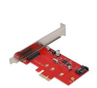Qianjyvous Carte d’extension PCI-E vers SSD M.2, adaptateur Riser SATA 3.0 pour ordinateur de bureau, SSD NGFF M.2 à clé B de 6 Gbps avec prise en charge du remplacement à chaud pour disques