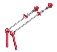 Qianjyvous Levier de Serrage Rapide en Alliage de Titane ultraléger pour vélo, Jeu de Roues de VTT à dégagement Rapide avec poignée Mobile et Verrouillage par Torsion, 105 mm à l’Avant et 145 (Rouge)