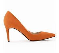 QIANKUN Chaussures à talons hauts sexy pour femmes à talons hauts tendance à bout pointu chaussures élégantes noires rouges travail mariage talons hauts grande taille - orange, 40