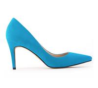 QIANKUN Chaussures à talons hauts sexy pour femmes à talons hauts tendance à bout pointu chaussures élégantes noires rouges travail mariage talons hauts grande taille bleu ciel, 38