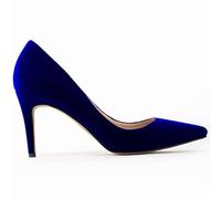 QIANKUN Talons hauts sexy pour femmes talons hauts tendance bout pointu chaussures pour femmes élégantes noir rouge travail mariage talons hauts grande taille bleu 35