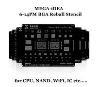 Qianli Mega-Idea Acier Noir Bga Reballing Stbbles Pour Iphone 14 13 12 11 Pro Max Mini X Poly 8 7 6 Cpu Ic Puce 18/Plantation Net - Type 9pcs 6-14pm