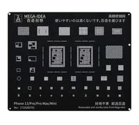 Qianli Mega-Idea Acier Noir Bga Reballing Stbbles Pour Iphone 14 13 12 11 Pro Max Mini X Poly 8 7 6 Cpu Ic Puce 18/Plantation Net - Type 13series Cpu Ic 2in1