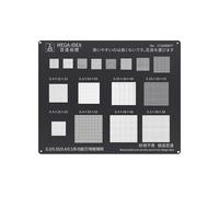 Qianli Mega-Idea Acier Noir Bga Reballing Stbbles Pour Iphone 14 13 12 11 Pro Max Mini X Poly 8 7 6 Cpu Ic Puce 18/Plantation Net - Type 0.3-0.5 Universal