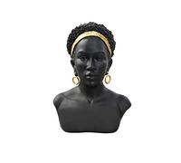 QIANLING Sculptures de Buste Noir d'art Africain, Statue de Buste Afro-américaine, Buste Noir créatif en résine, Buste Africain, Convient pour Le Salon, Le Bureau, la bibliothèque, la décoration