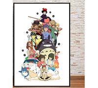 QIANLIYAN Studio Ghibli Hommage Affiche Totoro Princesse Chaude Anime Mur Art Toile Peinture Affiches Et Impressions Chambre Décorative Décor À La Maison 40X60 CM sans Cadre