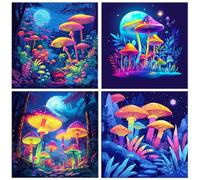 QIANLUOO 5D Kits de Peinture Diamant Champignons de la forêt 80x80cm k-701