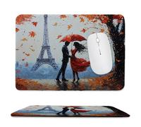 QIANLUOO Tapis de Souris de Jeu avec La Tour de Fer de Paris 40 x 30 cm, Rectangle Tapis de Clavier Antidérapant avec Bords Cousus pour la Maison et Le Bureau, Déco Bureau, Gifts for Men n-21