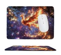 QIANLUOO Tapis de Souris de Jeu avec Le Phoenix 30 x 25 cm, Rectangle Tapis de Clavier Antidérapant avec Bords Cousus pour la Maison et Le Bureau, Lavable en Machine, Déco Bureau, Gifts for Men n-231