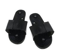Qianly 1 Paire de Pantoufles Masseur de Pieds Trigger Point Sandales D'acupression Chaussures Noir