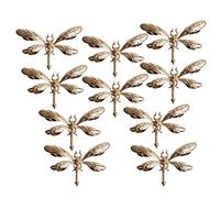 Qianly 10 Boutons Plats en Alliage Doré pour Embellissements DIY