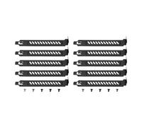 Qianly 10 Pièces PCI Slot Cover Bracket Support de pour Ordinateur Plaque Filtrante en Acier Allié Expansion Ventilé Plaque avec Vis Adapté pour