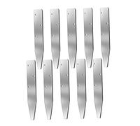 Qianly 10 Piquets Plats En Acier pour Coffrage En Béton, Haute Performance, avec Trous pour Clous, 12 Pouces