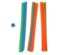 Qianly 100 Bâtonnets Mikado Classiques et Colorés - pour Les Fêtes D'enfants