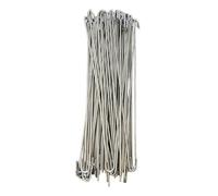 Qianly 100 Pièces de Fil de Ligature pour Treillis Métallique, Polyvalentes, pour Fixer Le Treillis Métallique Aux Poteaux et Aux Rails, Pratiques et Stables, 22cm