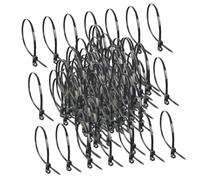 Qianly 100 Pièces Serre-câbles En Nylon Sangles de Gestion Liens Autobloquants Colliers de Fixation avec Trou de Montage Adapté pour L'Atelier et Le Bureau, 4.8 X 200 Mm Noir