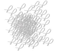 Qianly 100 Pièces Serre-câbles En Nylon Sangles de Gestion Liens Autobloquants Colliers de Fixation avec Trou de Montage Adapté pour L'Atelier et Le Bureau, 4.8 X 200 Mm Blanc