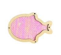 Qianly 2 Pièces à Monter Soi-même pour Tableau D'activités, Tableau En Bois à Paillettes En Forme de Poisson, Jouet Sensoriel pour Enfants