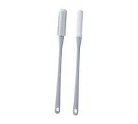 Qianly 2 Pièces Brosse Nettoyage Orteils Brosse Pieds Application Lotion Silicone Souple Exfoliante Maniement Facile pour Seniors Hommes Femmes Entretien, Gris