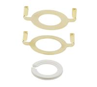 Qianly 2 pièces E27 Adaptateur de Selle de Harpe de Lampe à Douille et 1 pièce E14 Anneau de col E27 à E14 Conversion Sturdy Taphade, Jaune