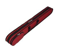 Qianly 2 Pièces Étui D'archet avec Poche Rembourré Boîte à Archet avec Poignée Zippé Boîtier pour Contrebassistes, Musiciens, Déplacement, Array, Rouge
