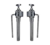 Qianly 2 Pièces Support Cymbale Porte-tom Unique Support Tom Simple avec Bielle en L Alliage Réglable Accessoire Adaptateur Percussion Confort