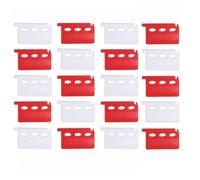 Qianly 20 Pièces Barrière Routière Miniature Pack Obstacle Route Maquette Bordure Route Accessoire Diorama Plastique Face Inférieure Inclinée Motif V