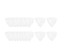 Qianly 20 Pièces Médiators Guitare Acier Inoxydable Plectres Électrique Accessoire Protection Doigts pour Pratique Animation Musique Cadeau, Triangulaire