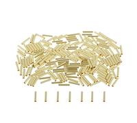 Qianly 200 Manchons de Sertissage en Cuivre pour Connecteurs de Pêche à Manchon Simple, Robustes et Adaptés Aux Accessoires de Pêche, de et de Bricola, Doré, Diamètre intérieur 1.6mm