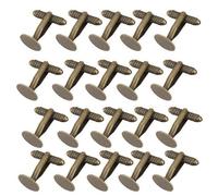 Qianly 2X 20 ébauches de Boutons de Manchette, Rondes, Plates, 12 Mm, Accessoires pour Boutons de Manchette
