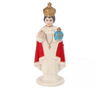 Qianly 2x Jésus Figurine Sculpture Décor Religieux pour Chambre Table Mas Étagère Collection