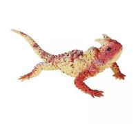 Qianly 2x Mini Figurines de Lézard, Modèle de Jouets de Reptiles Doux, Décoration de Fête, Figurine de Lézard En Caoutchouc, Figurines D'action Détaillées
