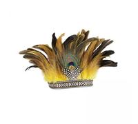 Qianly 2X Plume Coiffe Chapeau Bande de Cheveux Décoration Casque Photo Props Chapeaux Bandeau pour Cosplay Carnaval Dance Show Party Burlesque
