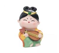 Qianly 2x Poupée Chinoise Créative, Cadeau, Petit Ornement de Chinois, Décoration de Bureau, Sculpture D'étagère