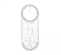 Qianly 2x Règle de Modèle de Règle Géométrique, Transparente, Règle de Dessin pour Fournitures de Construction, Bureau, Fournitures Scolaires