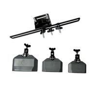 Qianly 3 Pièces Bloc de Percussion Latin Instrument Cloche à Vache Support de Montage Musical Métallique Robuste Compatible Batterie Adapté à, Gris