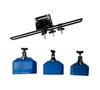Qianly 3 Pièces Bloc de Percussion Latin Instrument Cloche à Vache Support de Montage Musical Métallique Robuste Compatible Batterie Adapté à, Bleu