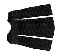 Qianly 3 Pièces Surfboard Traction Pad EVA Grip Amovible Queue Pad Support Centre Adapté pour Surf Paddle Shortboard Skimboard Longboard DIY, Noir, comme décrit
