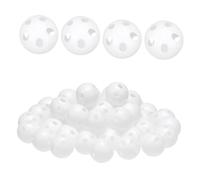 Qianly 30x Inserts Toys Box Toys Balls Round Accessoires Animal Puppet Pet Toy Pouille de Blanc Crafts Bruit Makers, 2.6 Cm