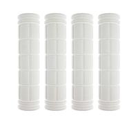 Qianly 4 Pièces Poignées de Guidon de Vélo pour Vélo Pliant Poignées de Remplacement Texturées pour Une Bonne Prise en Main Approprié pour VTT Vélos de Ville, Blanc