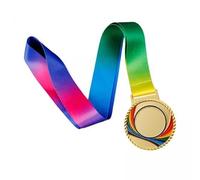 Qianly 6x Médaille de Récompense avec Ruban Trophée Médaille Du Gagnant pour Les Sports Scolaires de Fête Baseball Football