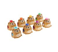 Qianly 8 Pièces Cloches Main Acier Instrument Percussion Enfants Jouet Mélodique 8 Tons Couleurs Vives Fonction Éducative Convient Apprentissage Rythmique Dé, Ours
