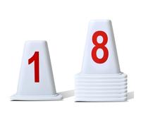 Qianly 8 Pièces Marqueur Piste Triangulaire en Léger Numéro Imprimé Cleur Vive pr Écoles