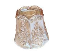 Qianly Abat-Jour Décoratif en Verre, Hauteur 12 Cm, Idéal pour Une Cuisine, Une Salle à Manger, Un Bureau Ou Un Restaurant, Ambre