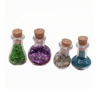 Qianly Accessoire Ppée Traparent Flacon Magique Miniature Compact Flacon Potion Bchon Liège pr Scène d'halloween