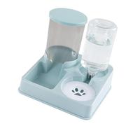 Qianly Adopraison de Animaux de Compagnie et Distributeur d'eau Automatique Pet Water Supplies pour Chiens de Chat Double Bowl Feeder Cat Cat and Dog Bowl, Vert
