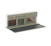 Qianly Affichage de Paysage Diorama pour modèle de Voiture 1/64, modèle de Mini bâtiment, Ornements de Maison, Fond de Paysage de Rue Miniature pour Cadeau, Bar