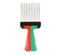 Qianly Afro Peigne Peigne Métal Démêlant Brosse Plastique Manche Pliable Renforcé Convient aux Stylistes Salon Usage Personnel Coiffure Professionnelle