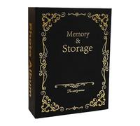 Qianly Album Photo 4x6, Livre D'images, Livre de Souvenirs DIY avec 100 Pochettes En Vacances, Noir