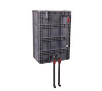 Qianly Aquarium Filtration Unit Boîtier de Filtre pour Aquarium Boîte de Circulation Supérieure Système Mécanique Vivant avec Tube Transparent et Réglage du, Grand, 2 Couches